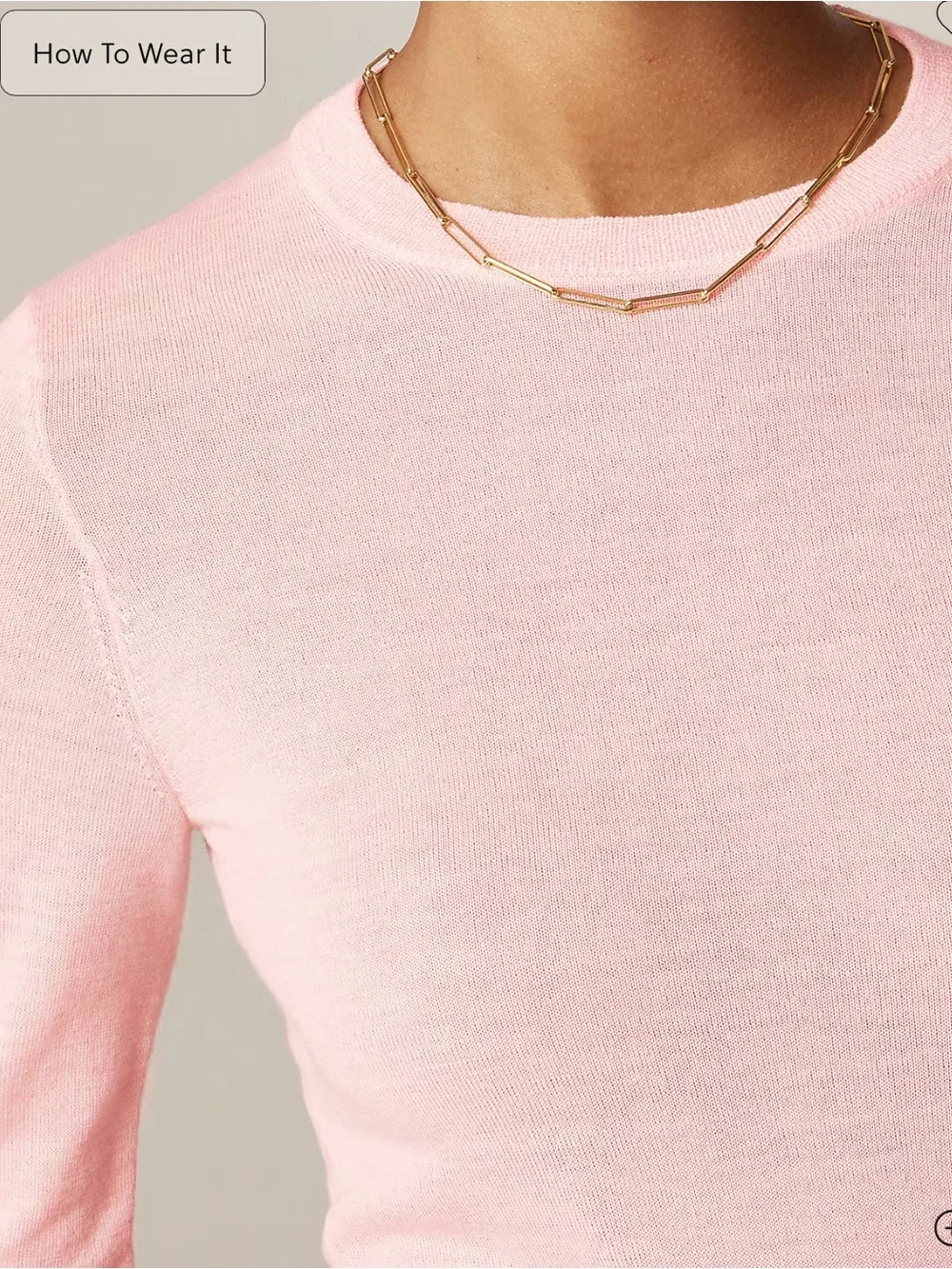 J.Crew Carolyn fitted crewneck sweater in merino wool size Medium